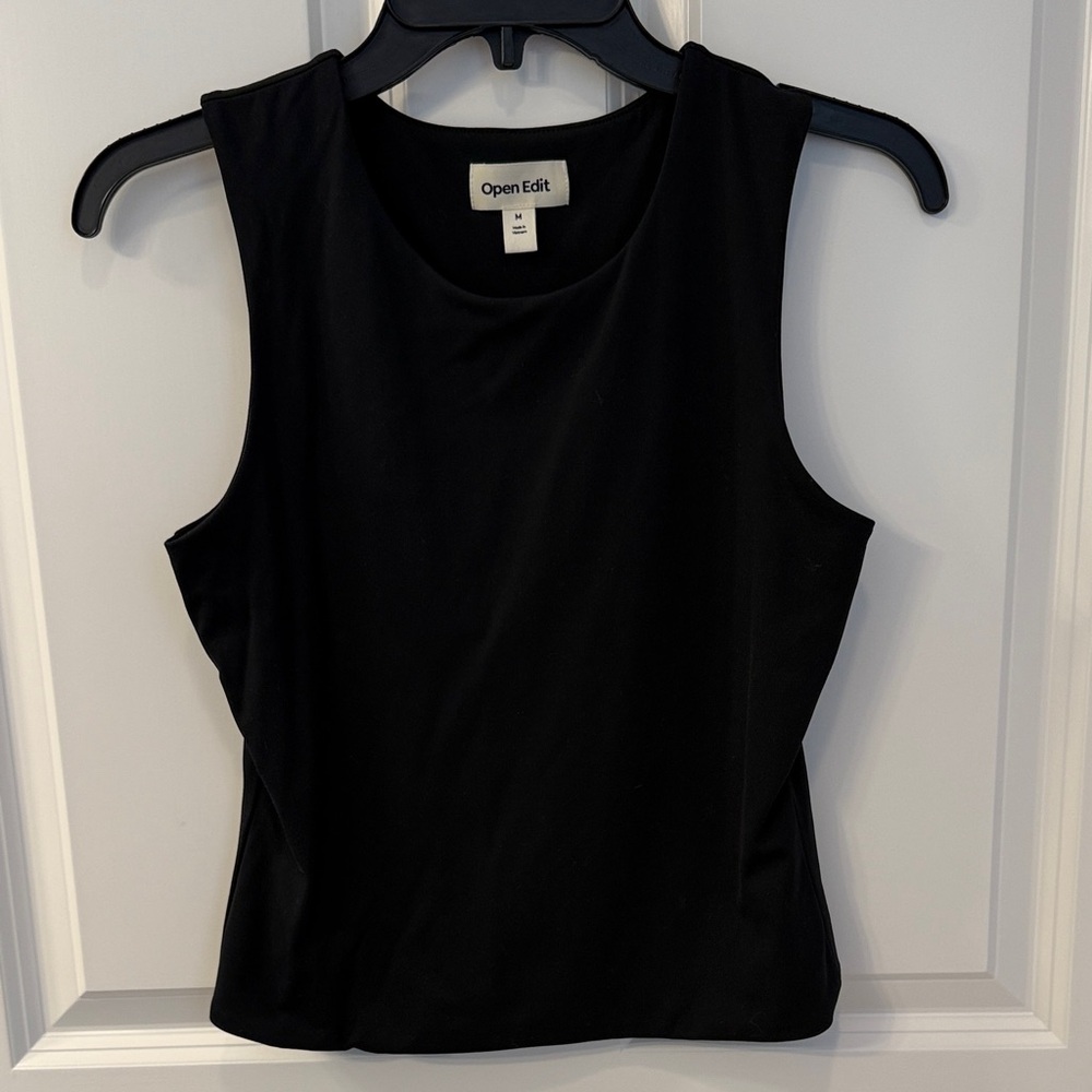 Nordstrom Open Edit Black Women's Tank Top